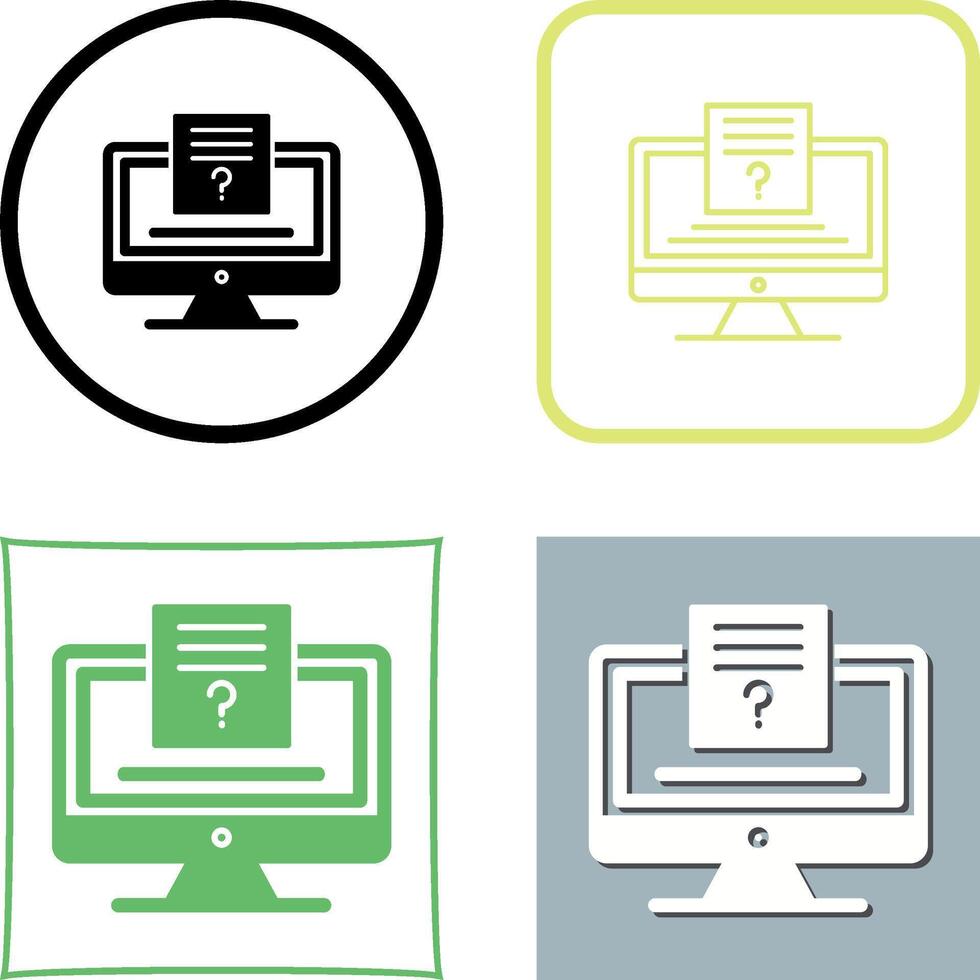 Quiz Icon Design vector