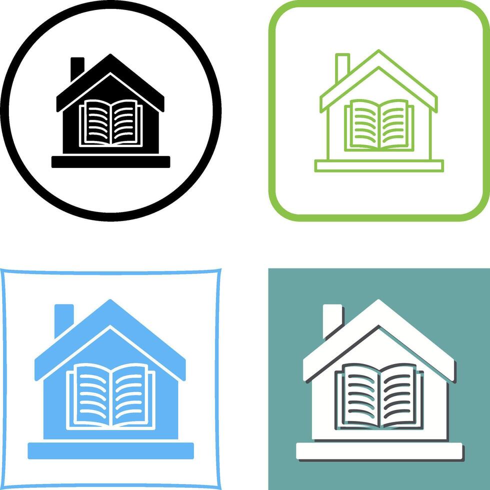 Homeschooling Icon Design vector