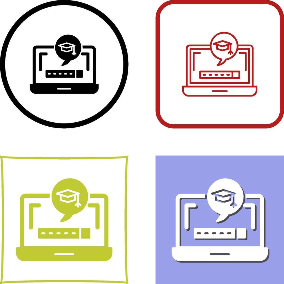 Digital Learning Icon Design vector