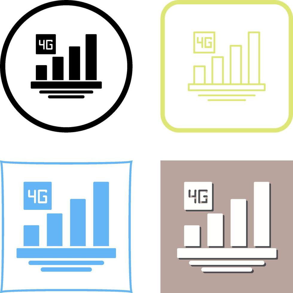 4G Icon Design vector