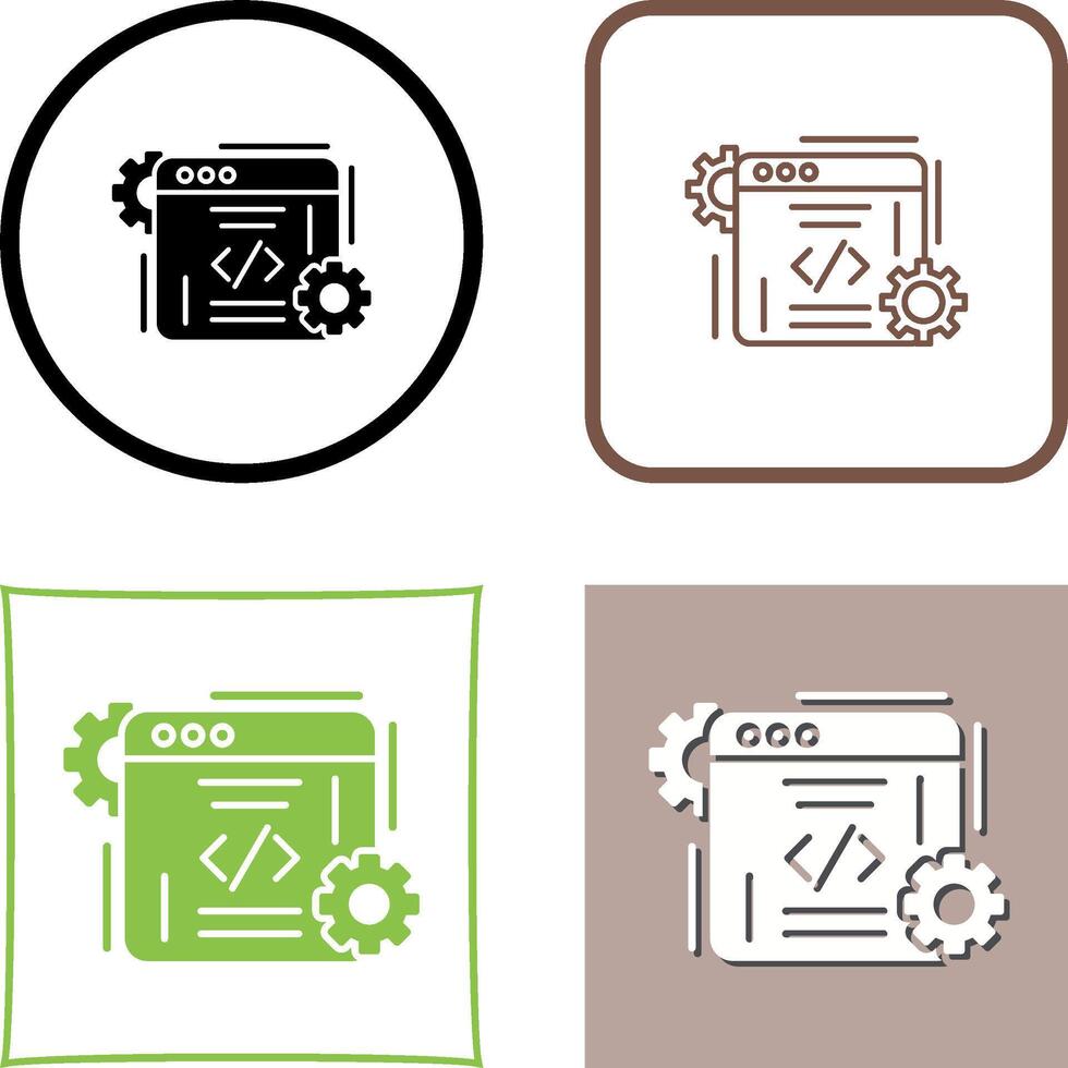 Coding Icon Design vector