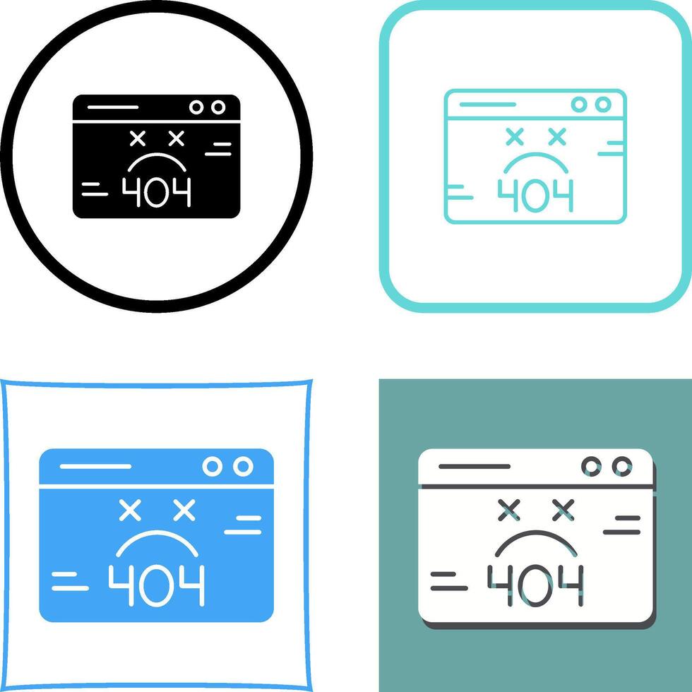 404 Error Icon Design vector