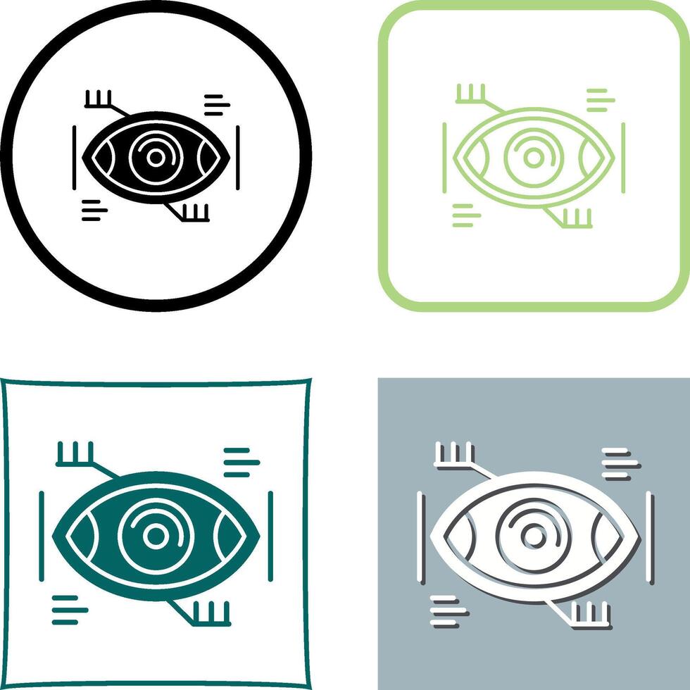Eye Recongnition Icon Design vector