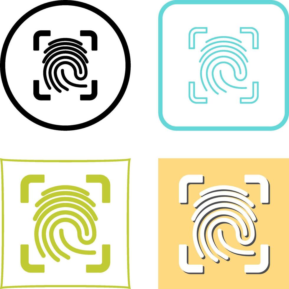 Finger Print Icon Design vector