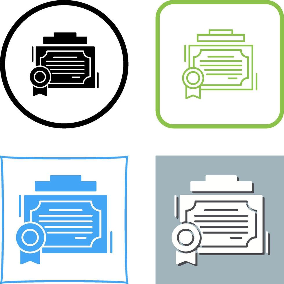 Certificate Icon Design vector