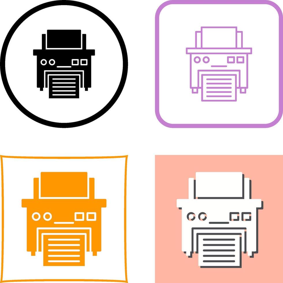 Printer Icon Design vector