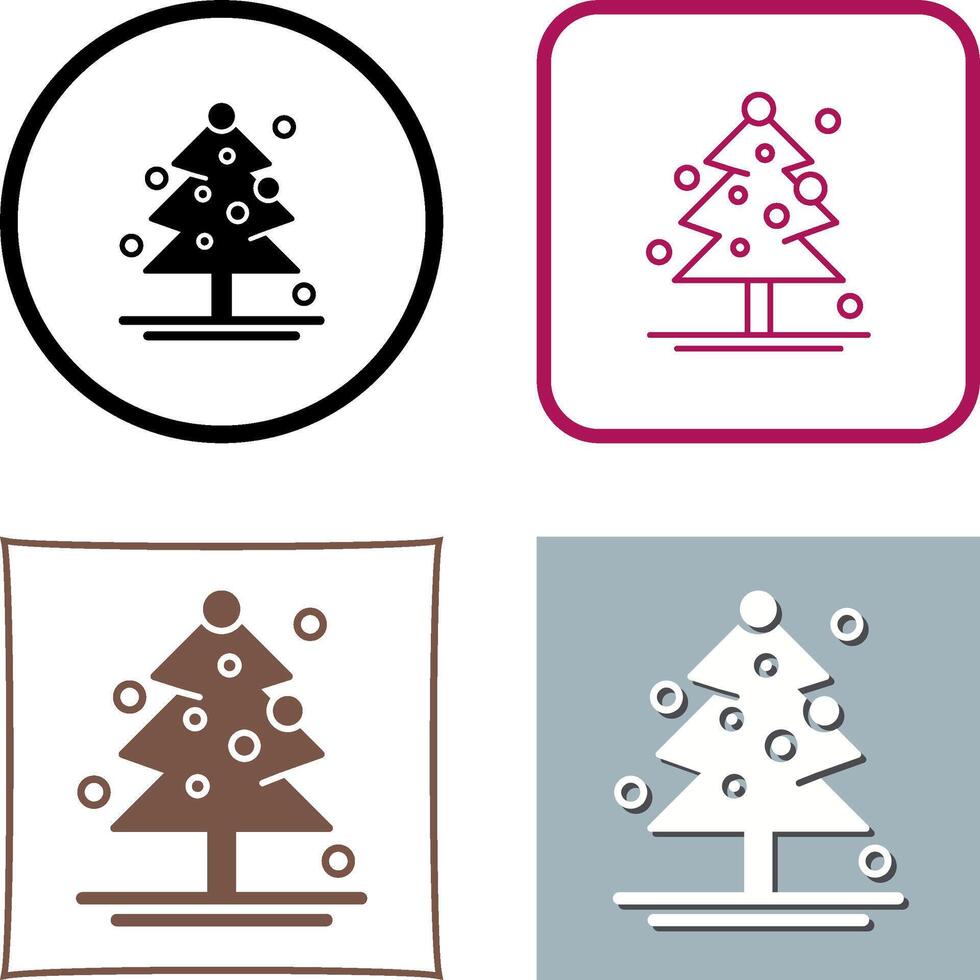 Christmas Tree Icon Design vector