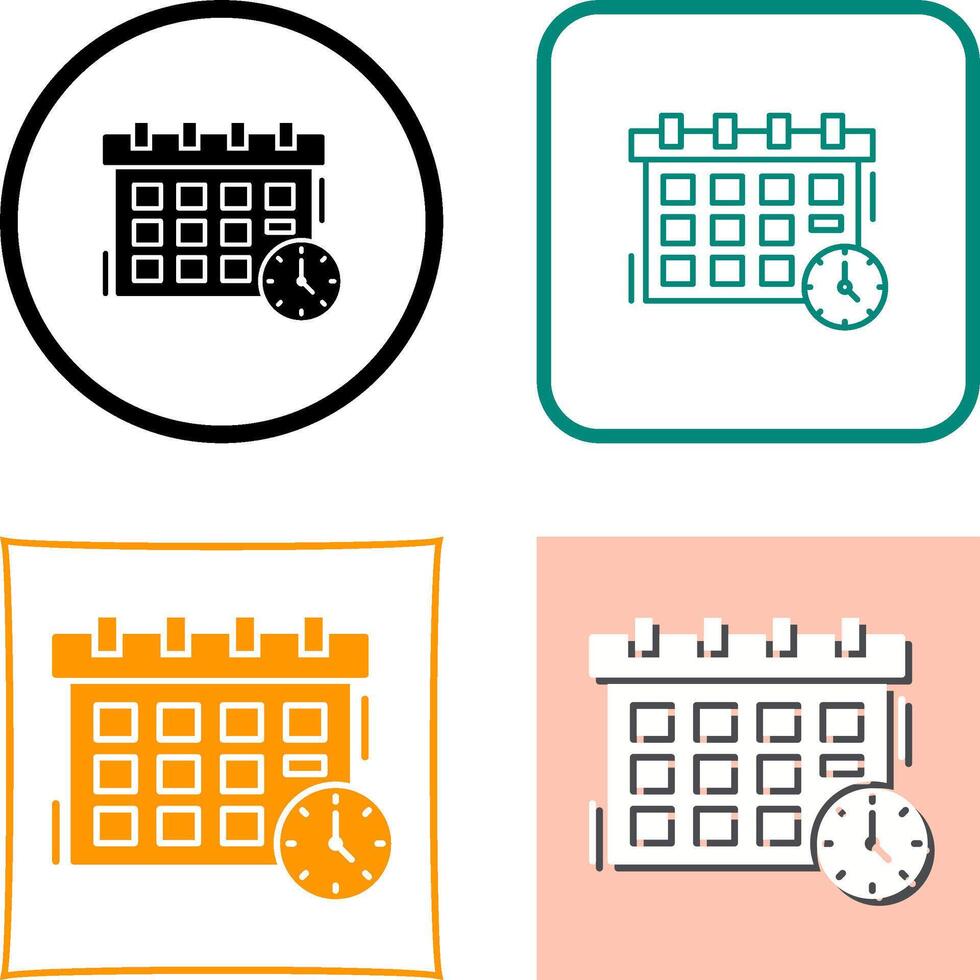 Deadline Icon Design vector