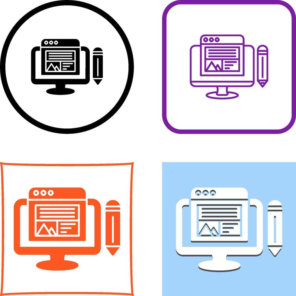Web Design Icon Design vector
