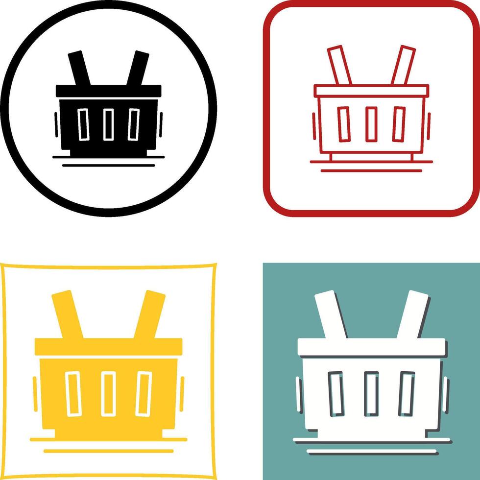 Shopping Basket Icon Design vector