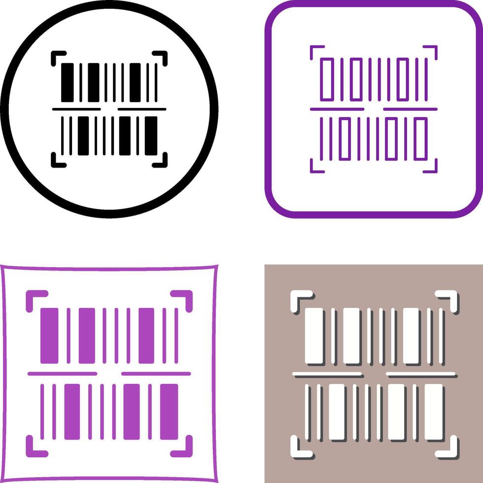 BarCode Icon Design vector