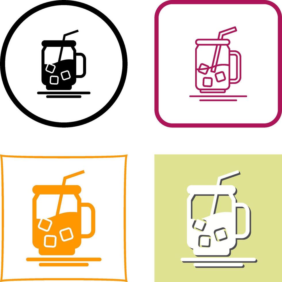 Iced Tea Icon Design vector