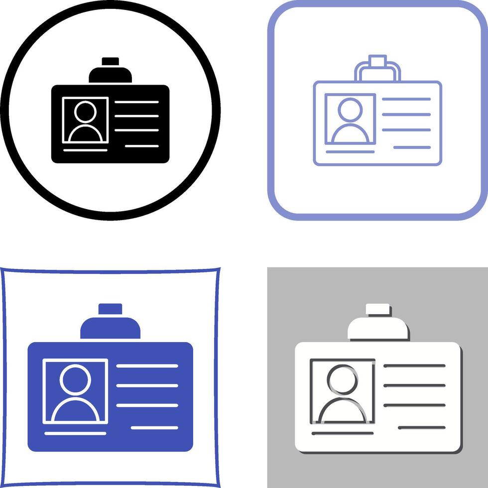 Id Card Icon Design vector