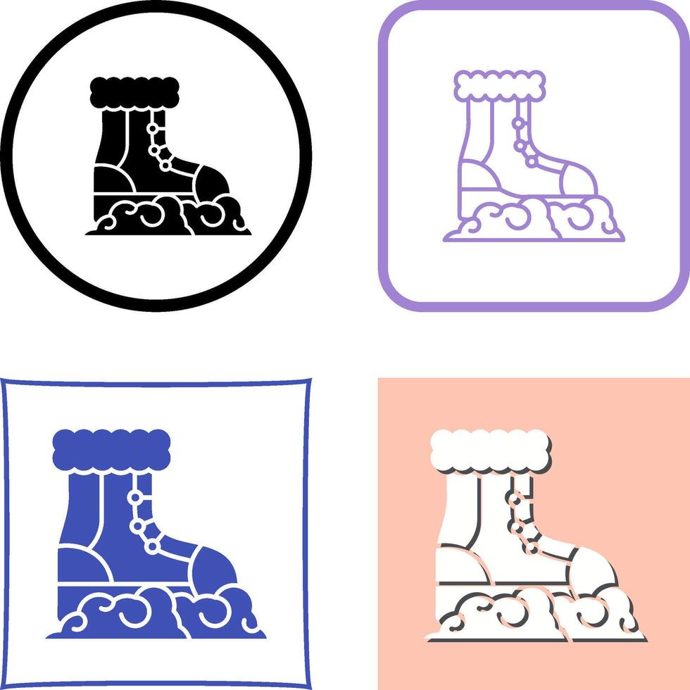 Snow Boots Icon Design vector