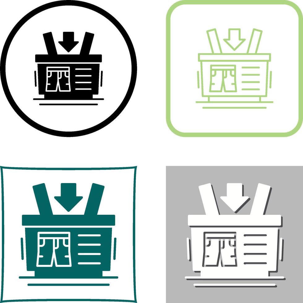 Shopping Basket Icon Design vector
