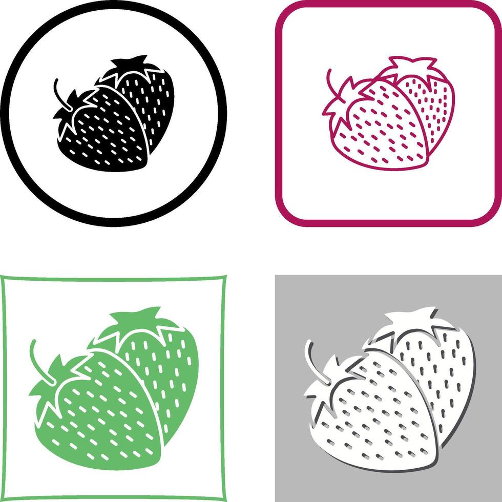 Strawberry Icon Design vector