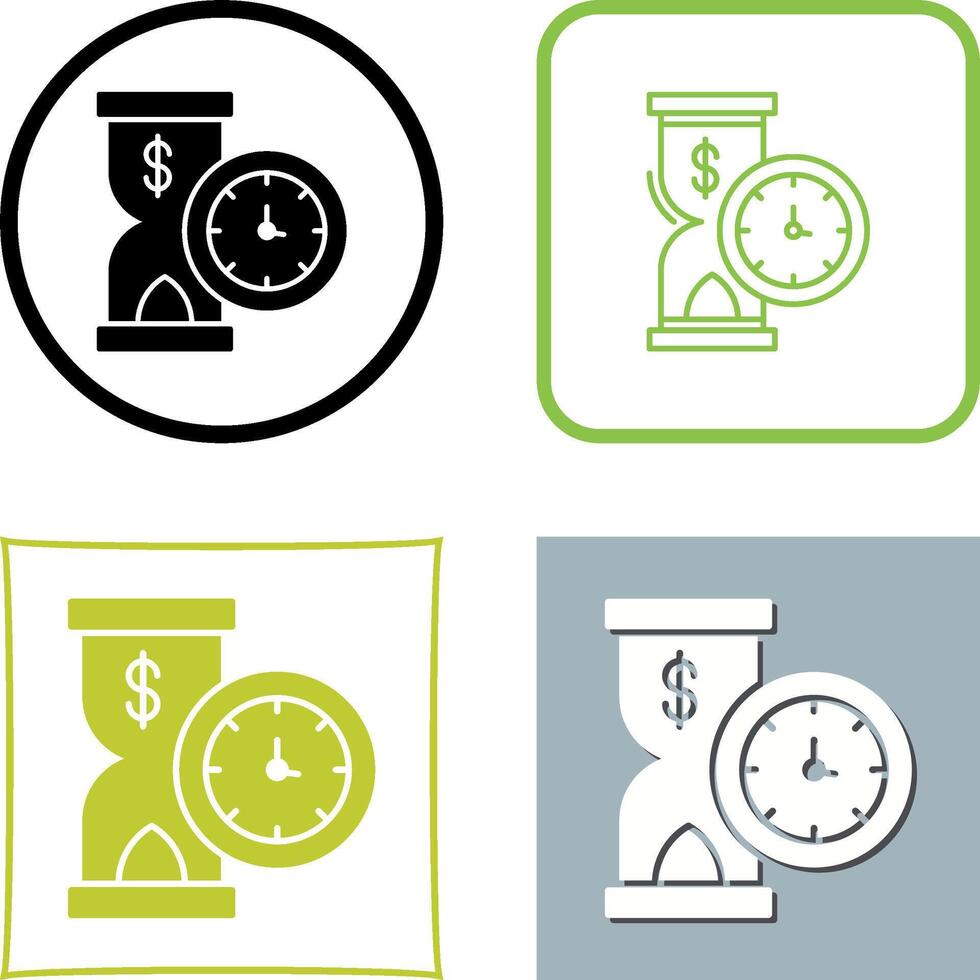 Time is Money Icon Design vector