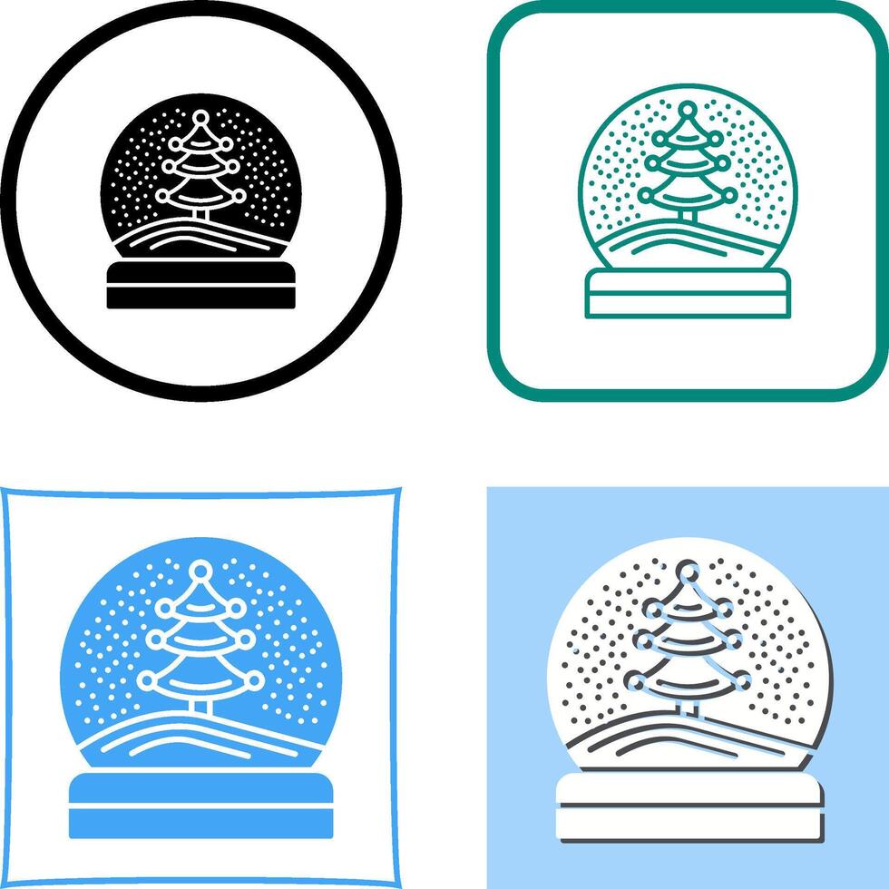 Snow Glob Icon Design vector
