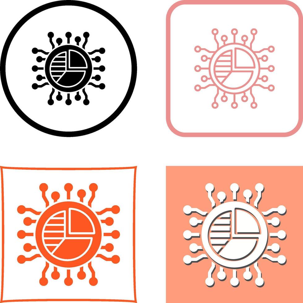 Pie Chart Icon Design vector