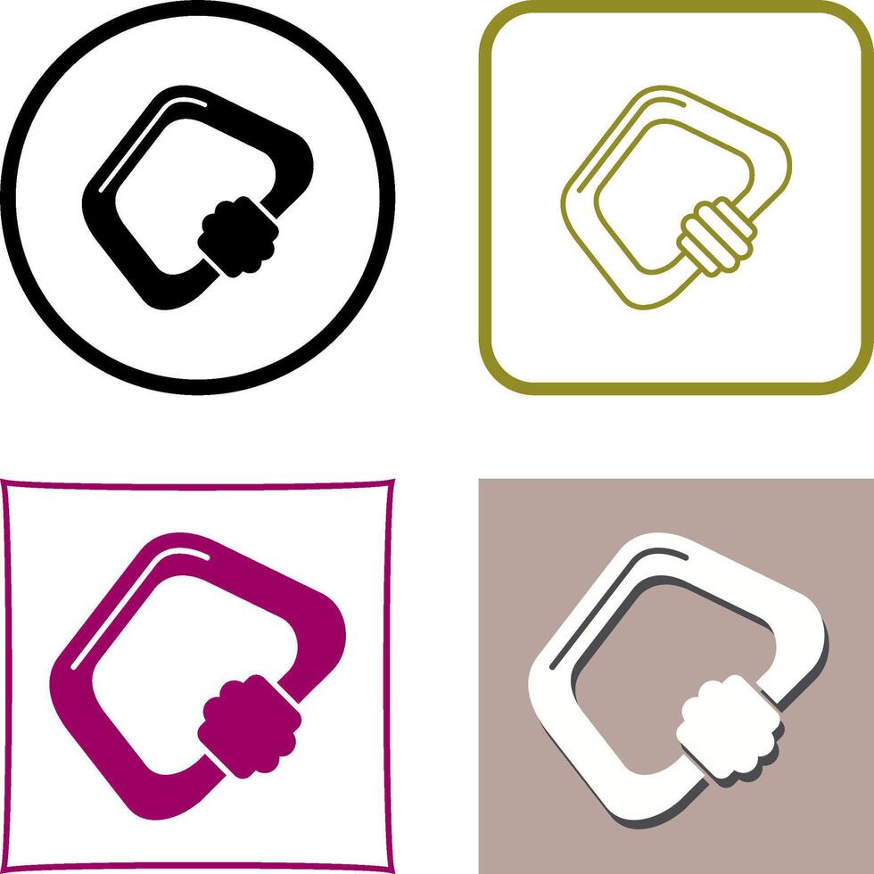 Carabiner Icon Design vector