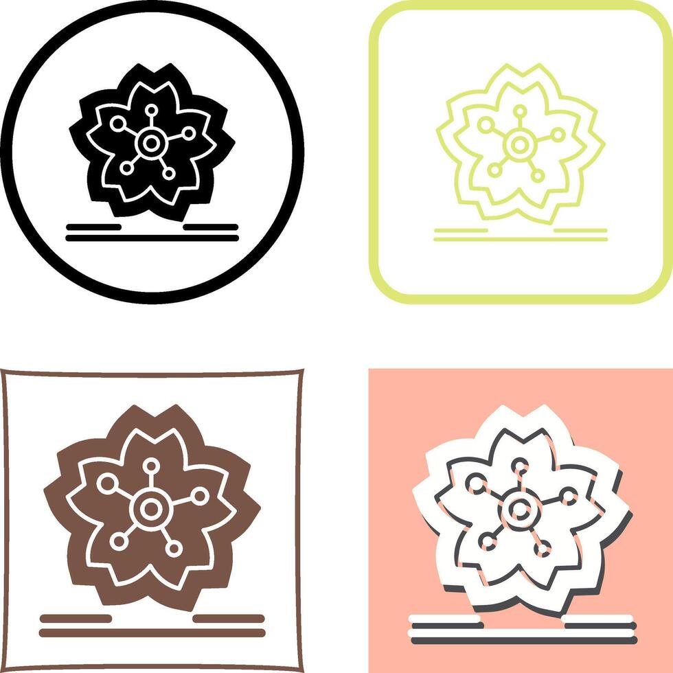 Cherry Blossom Icon Design vector