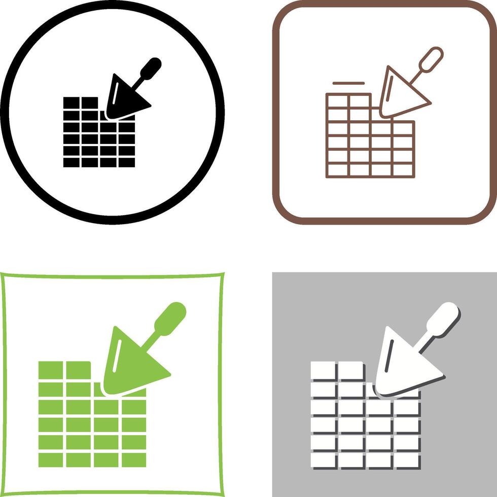 Brickwall Icon Design vector