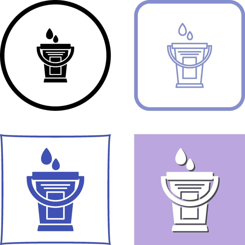Water Bucket Icon Design vector