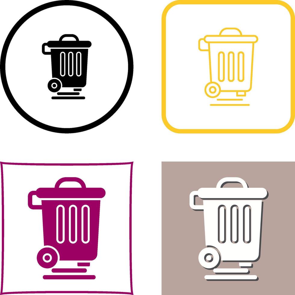 Dustbin Icon Design vector