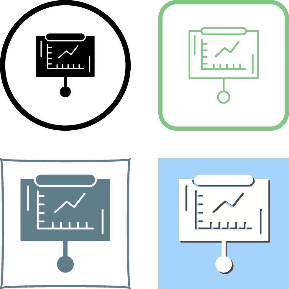 Line Graph Icon Design vector