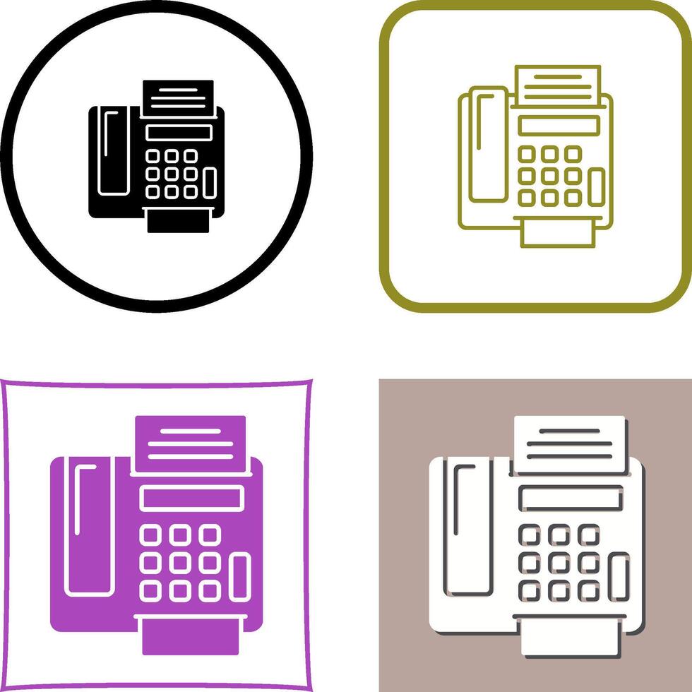 fax Machine Icon Design vector