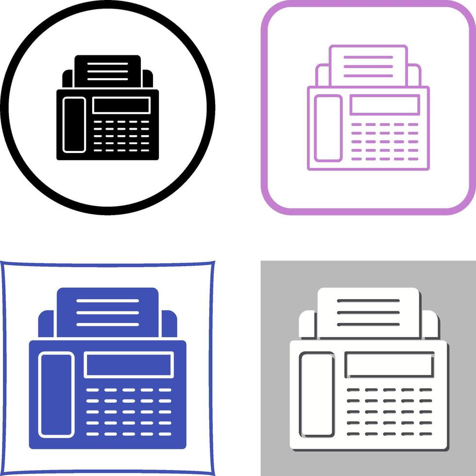 Fax Machine Icon Design vector