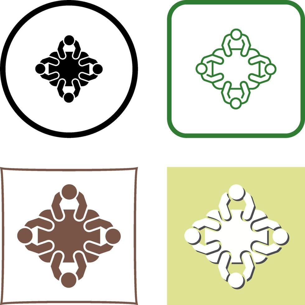 Staff Meeting Icon Design vector