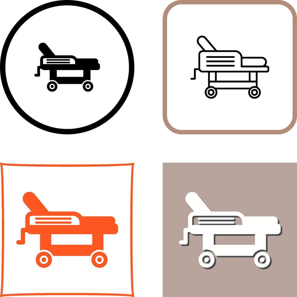 Hospital Bed Icon Design vector