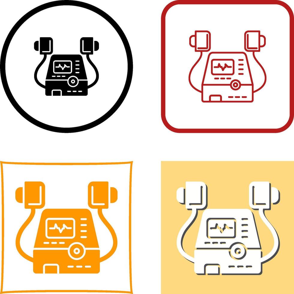 Defribillator Icon Design vector