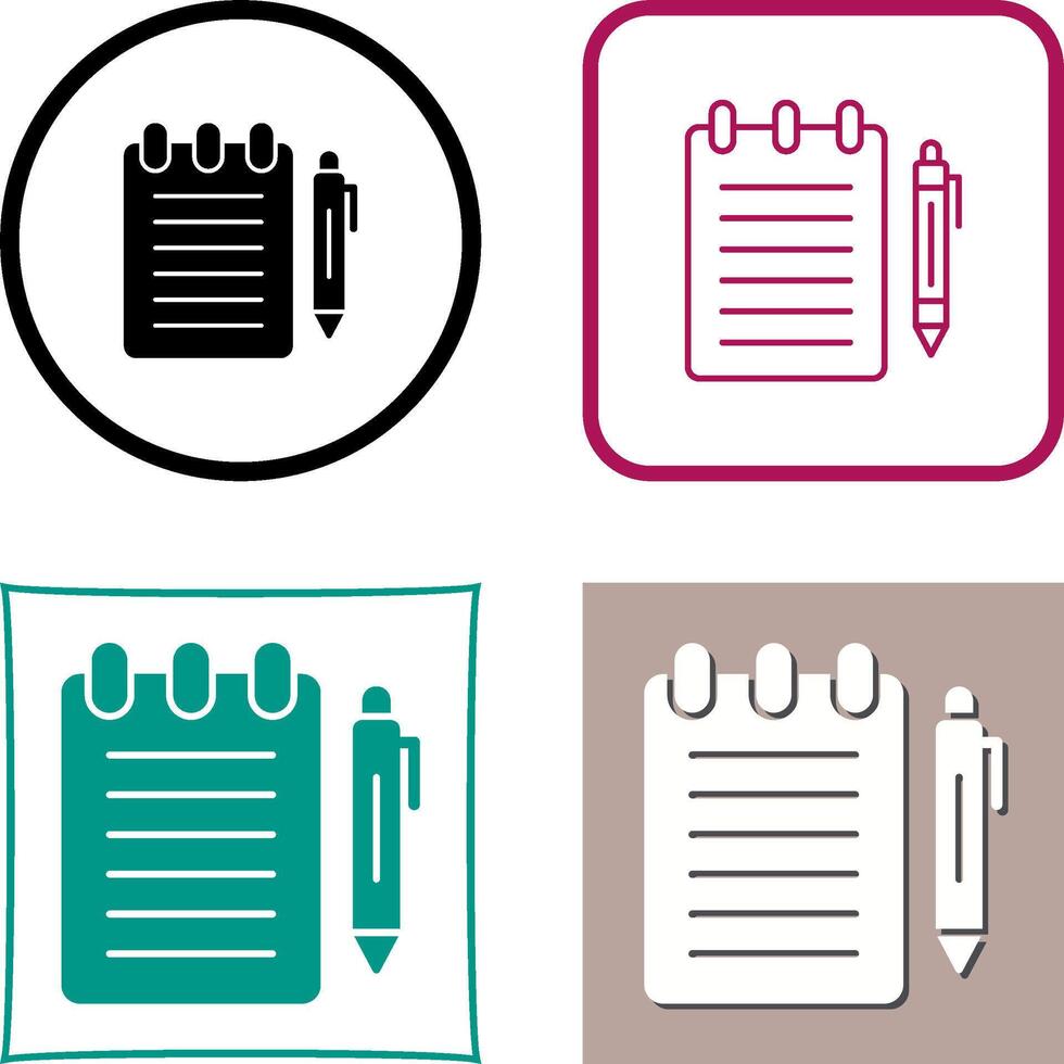 Notepad Icon Design vector