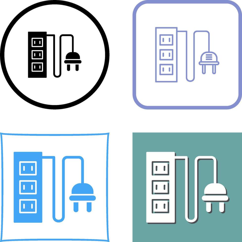 Power Socket Icon Design vector