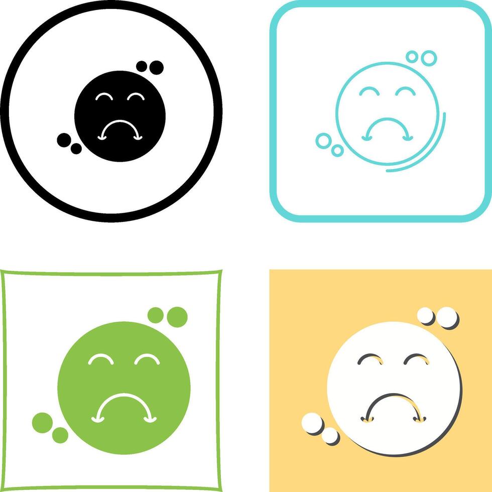 Upset Icon Design vector