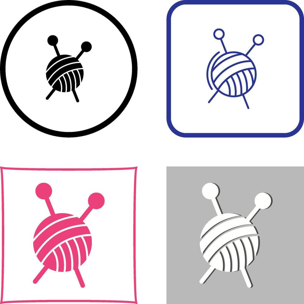 Knitting Icon Design vector