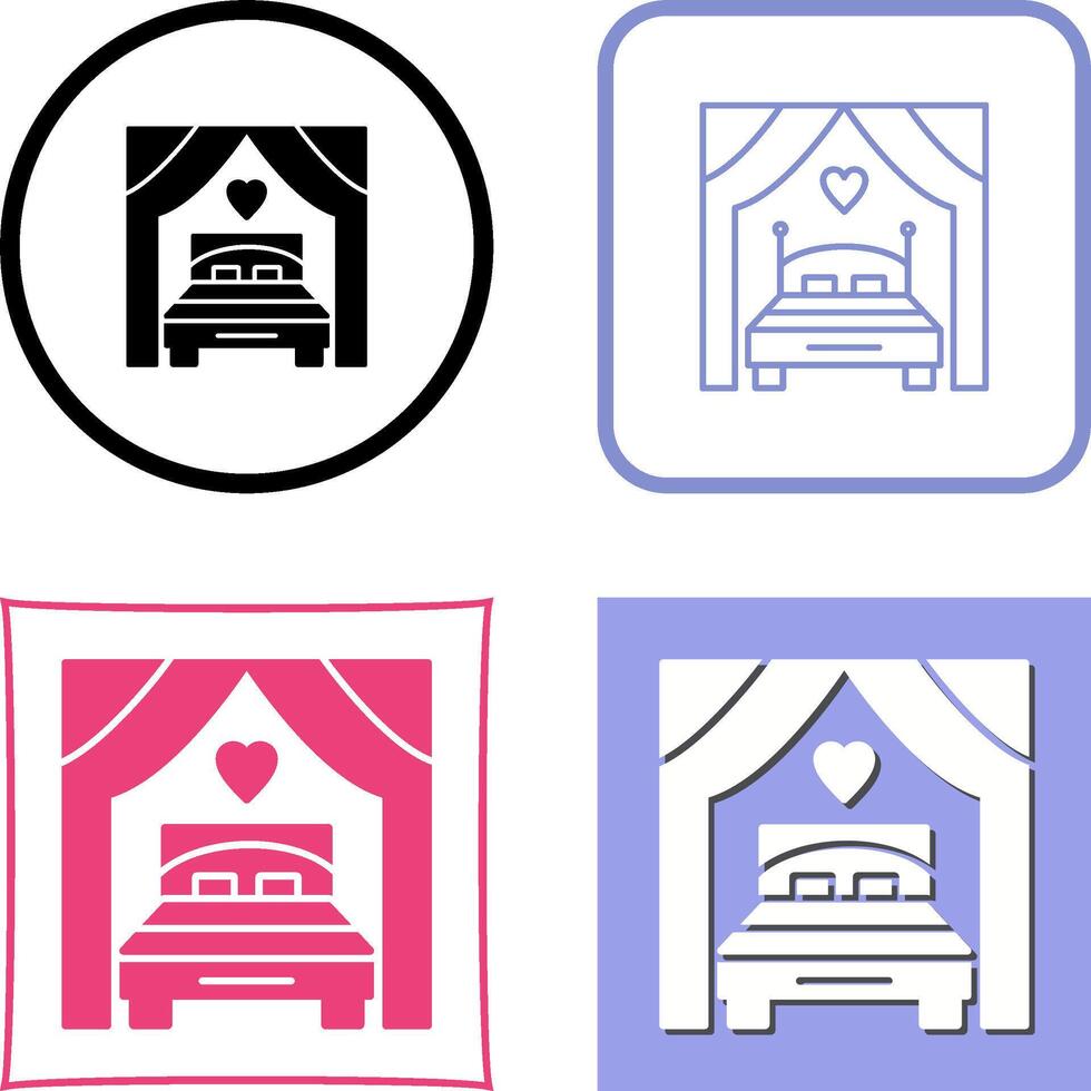 Bed Icon Design vector