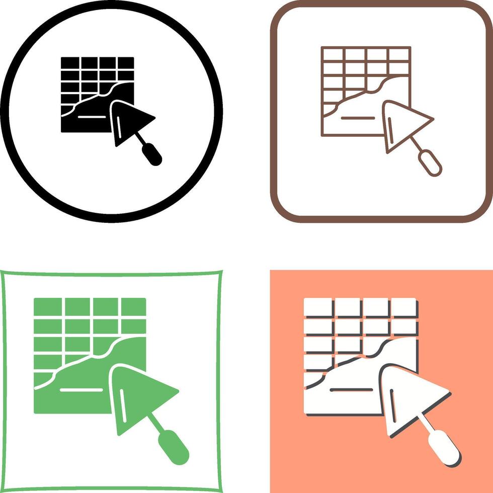 Plastering Icon Design vector