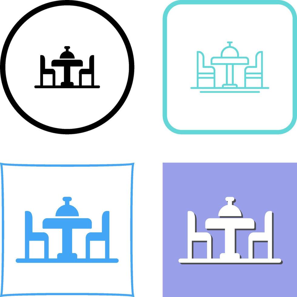 Dinning Table Icon Design vector