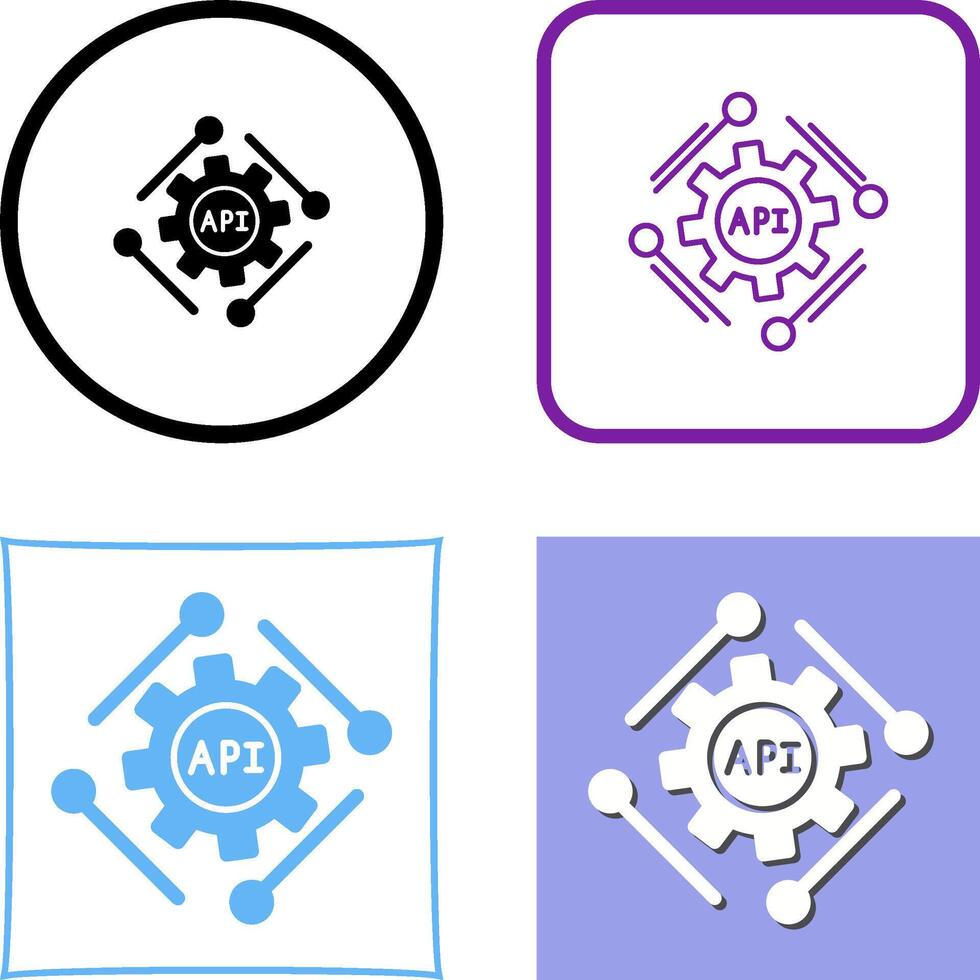 Api Icon Design vector