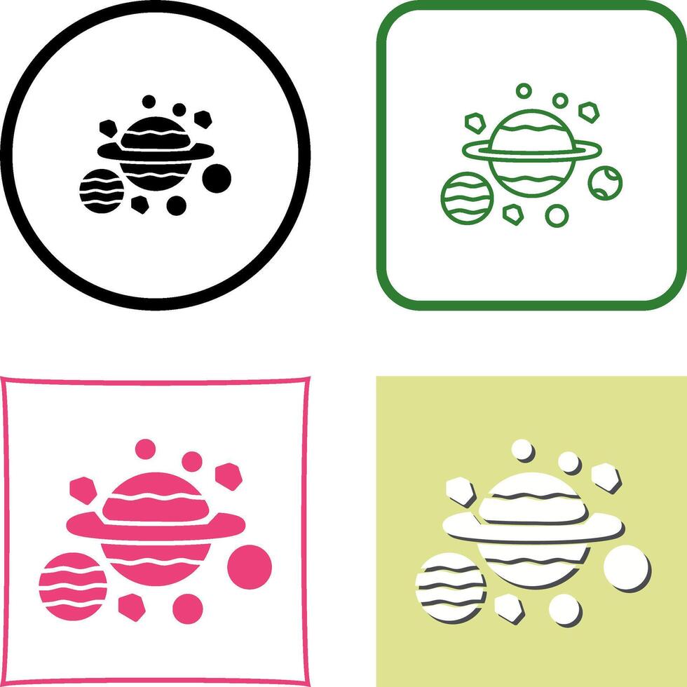 Planets Icon Design vector