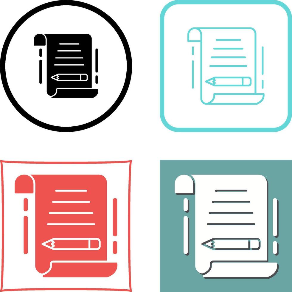 Write Icon Design vector