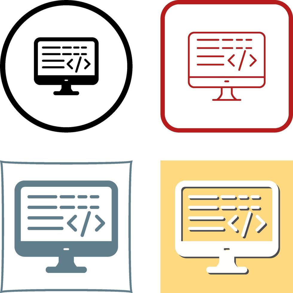 Coding Icon Design vector