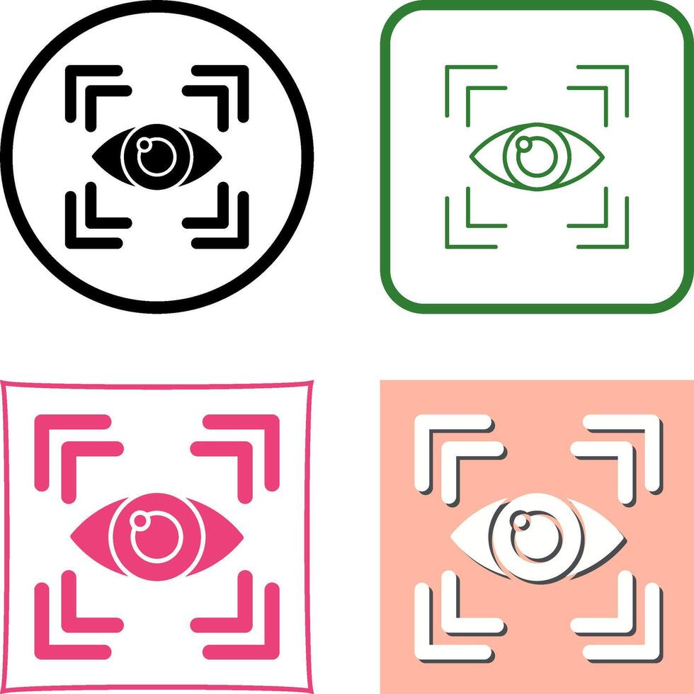 Eye Scan Icon Design vector