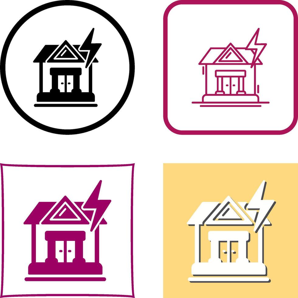 Natural Disaster Icon Design vector
