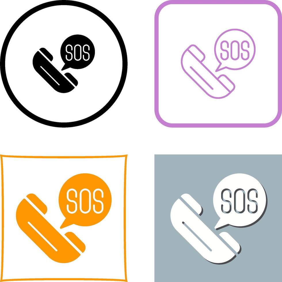 Sos Icon Design vector
