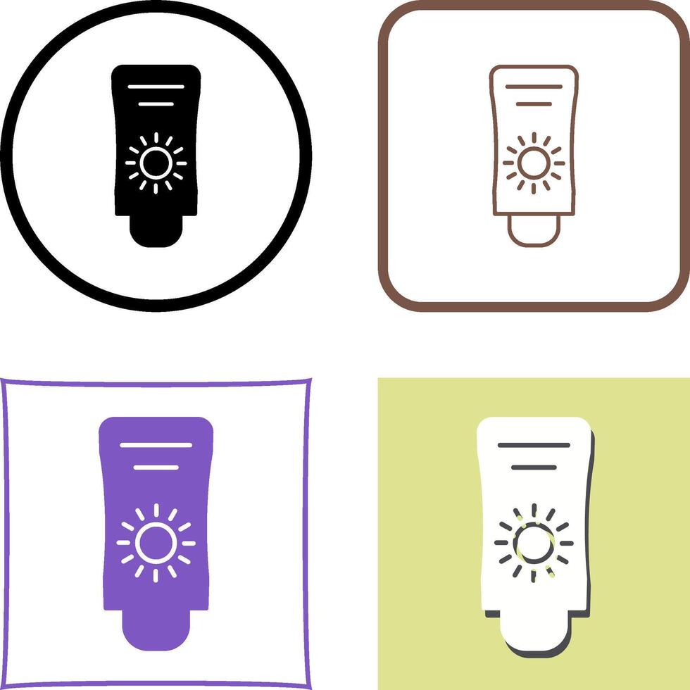 Sun Cream Icon Design vector