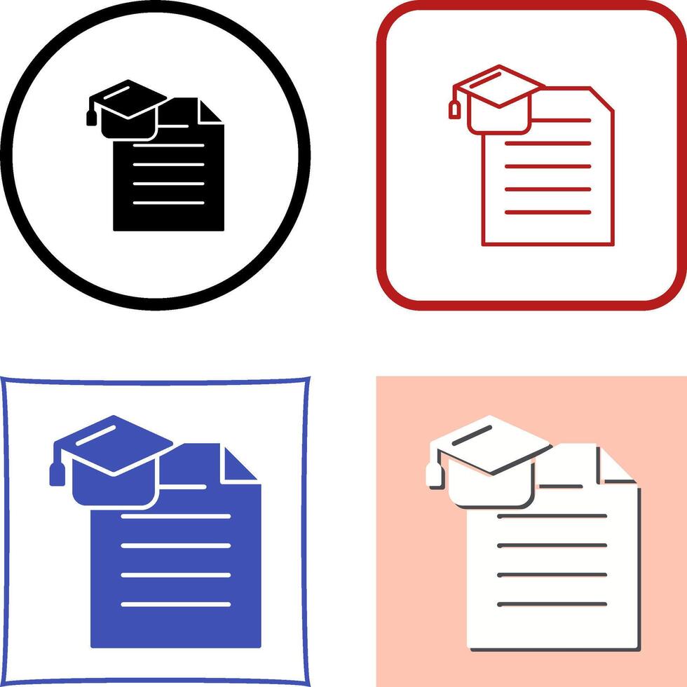 Degree Icon Design vector